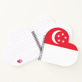 Flagge Singapurs Notizbuch