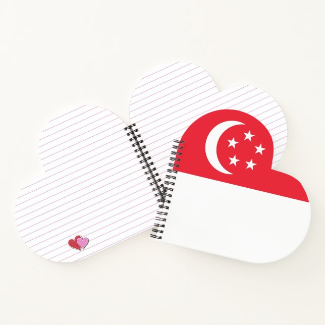 Flagge Singapurs Notizbuch (Innenseite)