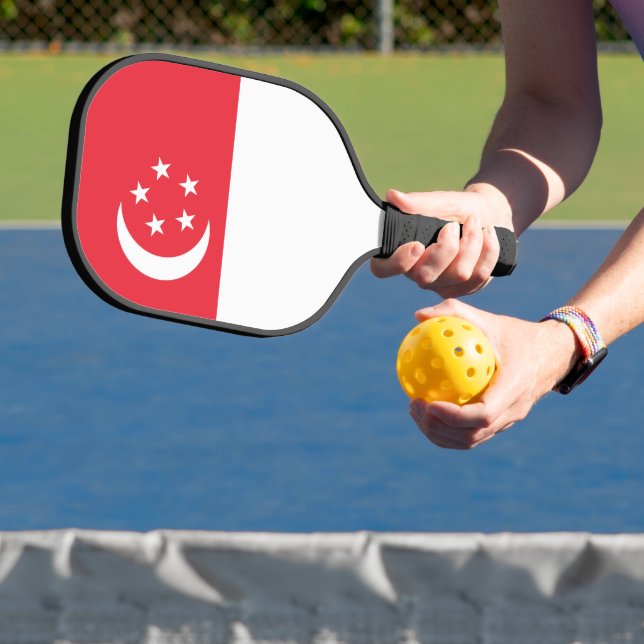 Flagge Singapurs Pickleball Schläger (InSitu)