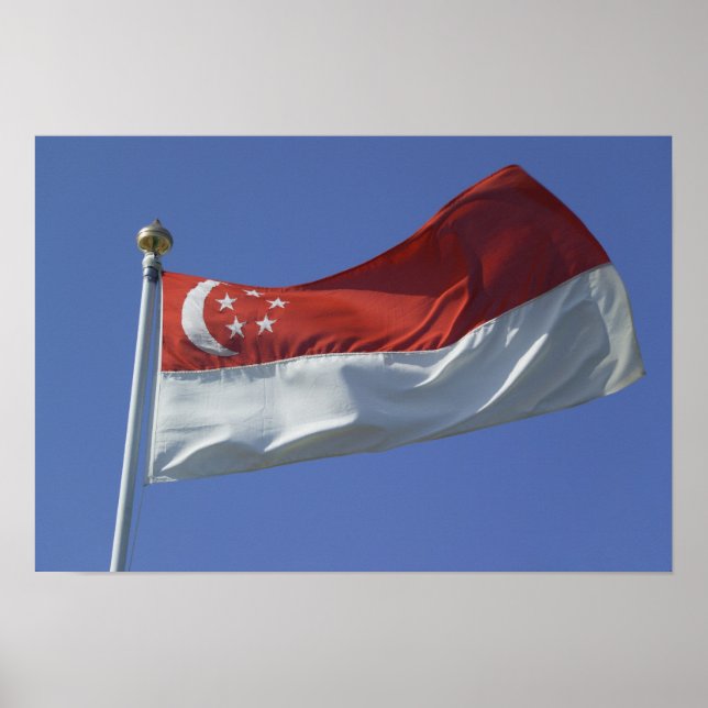 Flagge Singapurs Poster (Vorne)