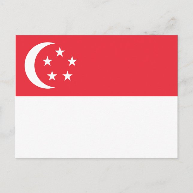 Flagge Singapurs Postkarte (Vorderseite)