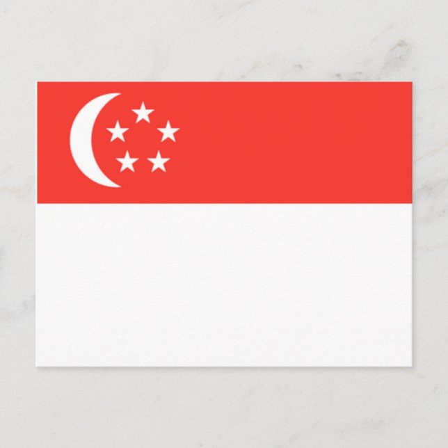 Flagge Singapurs Postkarte (Vorderseite)