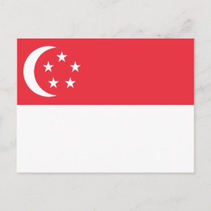 Flagge Singapurs Postkarte