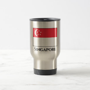 Flagge Singapurs Reisebecher