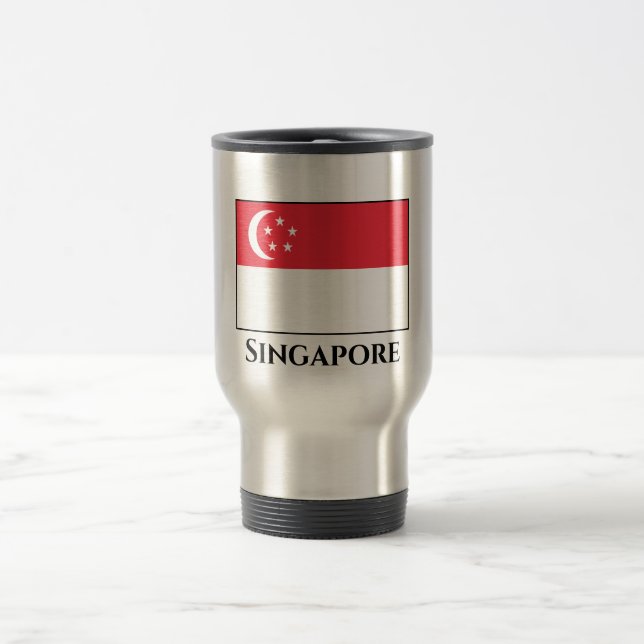 Flagge Singapurs Reisebecher (Mittel)