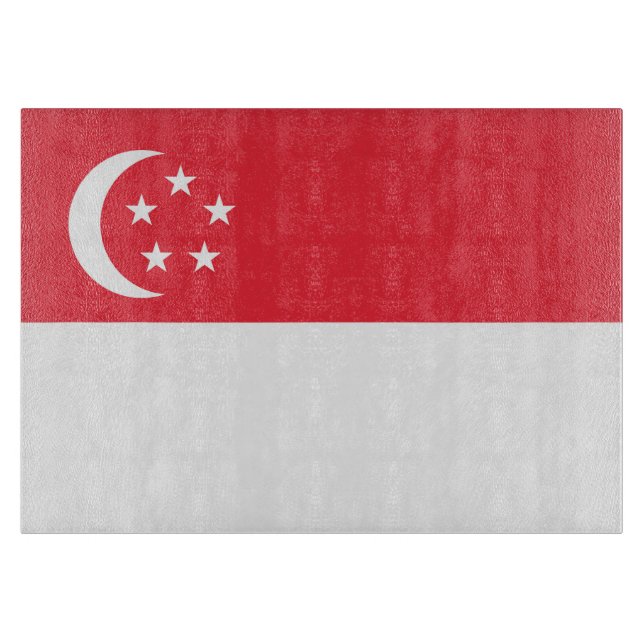 Flagge Singapurs Schneidebrett (Vorderseite)