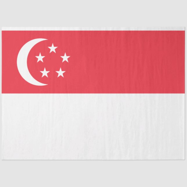 Flagge Singapurs Seidenpapier (Vorderseite)