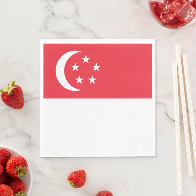 Flagge Singapurs Serviette (Beispiel)