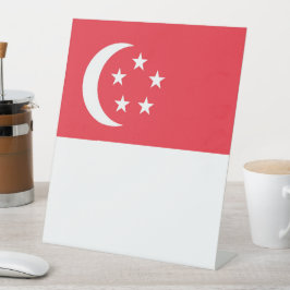 Flagge Singapurs Sockelschild