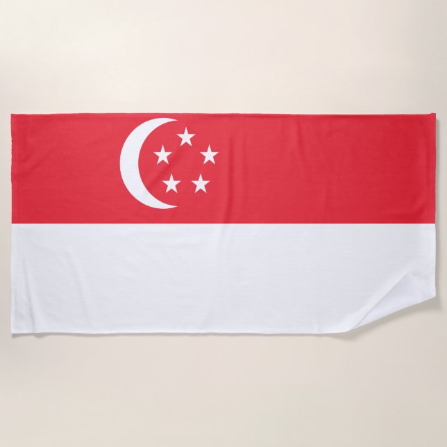 Flagge Singapurs Strandtuch (Vorderseite)