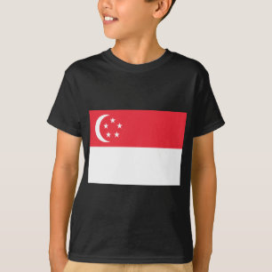 Flagge Singapurs T-Shirt