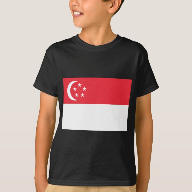 Flagge Singapurs T-Shirt (Vorderseite)