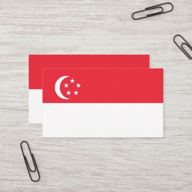 Flagge Singapurs Visitenkarte (Vorderseite/Rückseite Beispiel)