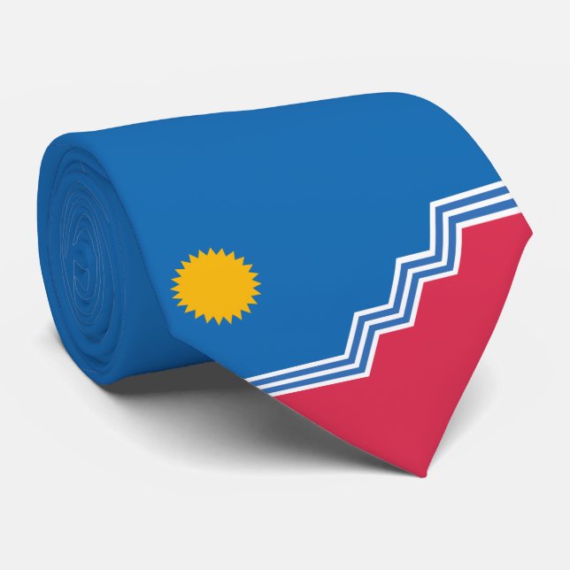 Flagge (Sioux Falls) (North Dakota) Krawatte (Gerollt)