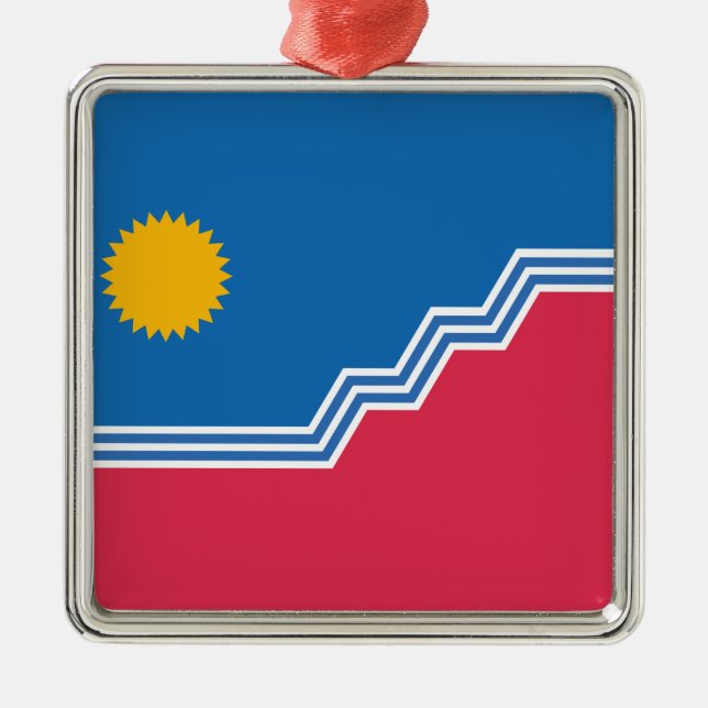 Flagge (Sioux Falls) (North Dakota) Ornament Aus Metall (Vorne)
