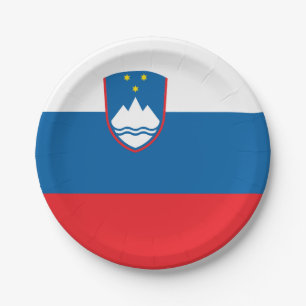Flagge SlowenienpapierTellers Pappteller