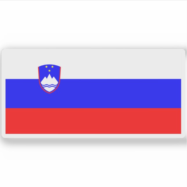 Flagge Sloweniens Aufkleber (Vorderseite)