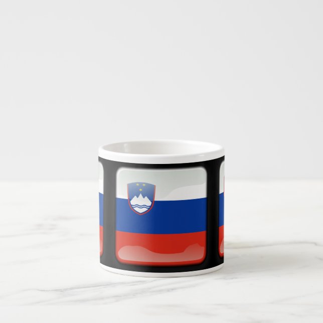 Flagge Sloweniens Espressotasse (Vorderseite)