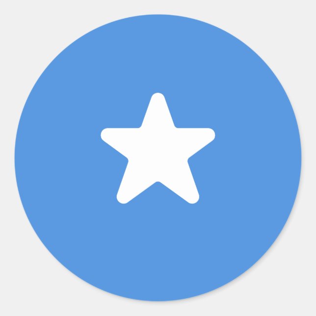 Flagge Somalias Runder Aufkleber (Vorderseite)