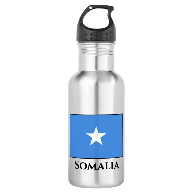 Flagge Somalias (Somalier) Edelstahlflasche (Vorderseite)