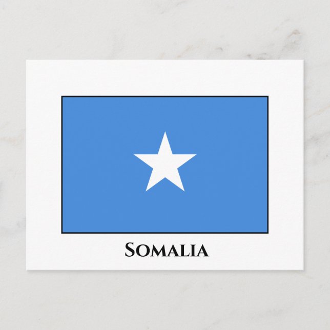 Flagge Somalias (Somalier) Postkarte (Vorderseite)