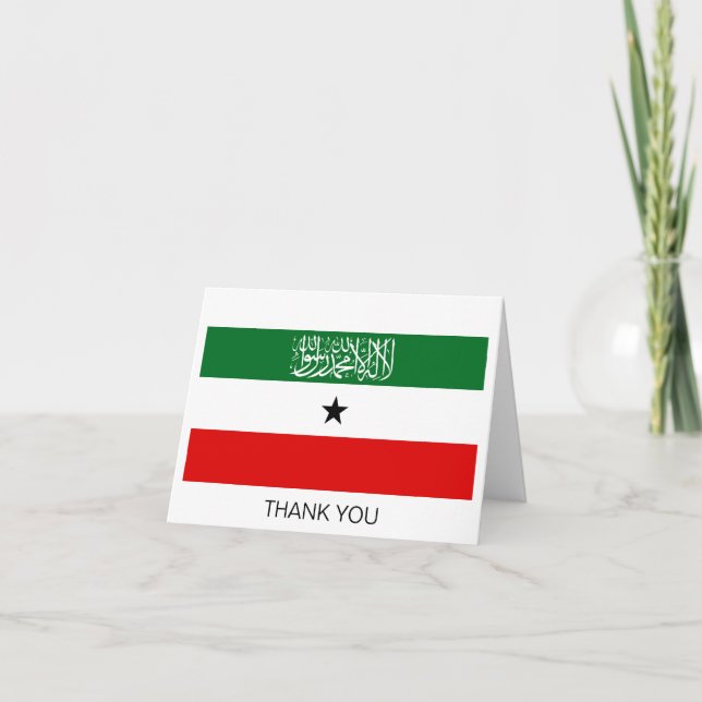Flagge Somalilands Dankeskarte (Vorderseite)