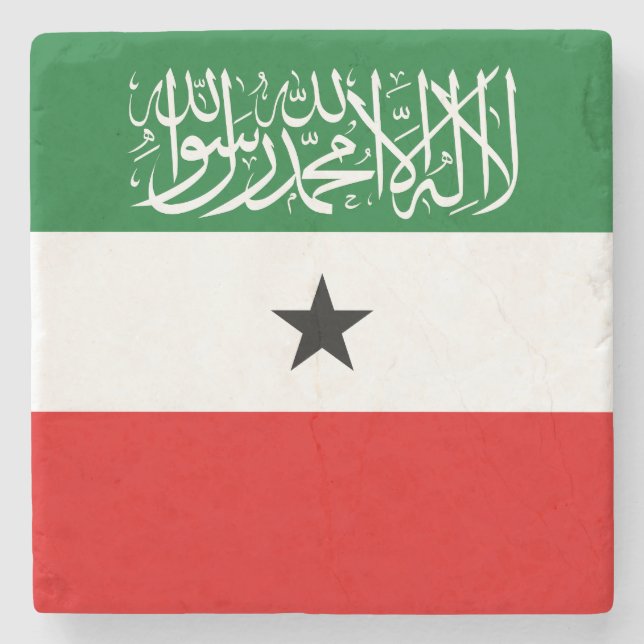 Flagge Somalilands Steinuntersetzer (Vorderseite)