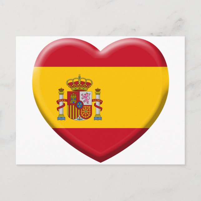 Flagge Spanien Postkarte (Vorderseite)