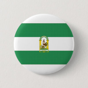 Flagge Spaniens Andalusien Button