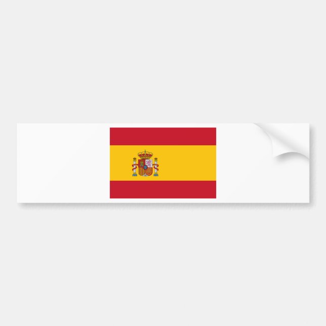Flagge Spaniens Autoaufkleber (Vorne)