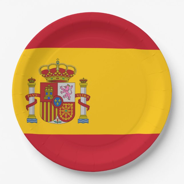 Flagge Spaniens - Bandera de Espana Pappteller (Vorderseite)