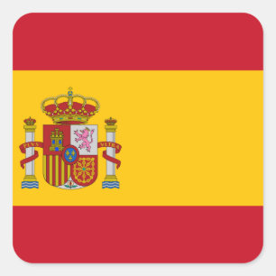 Flagge Spaniens - Bandera de Espana Quadratischer Aufkleber