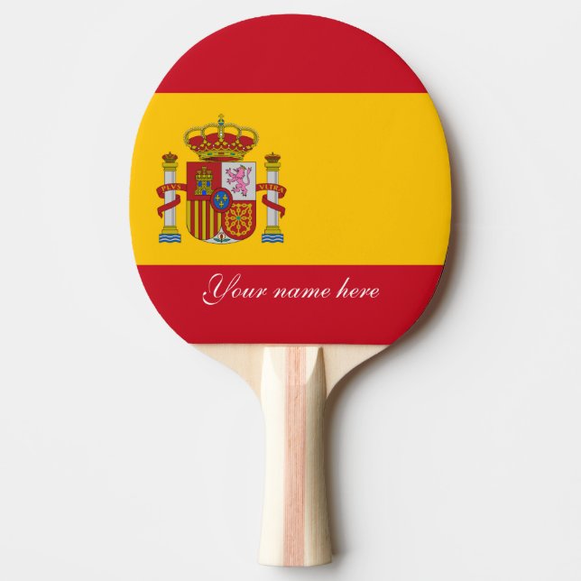 Flagge Spaniens - Bandera de Espana Tischtennis Schläger (Vorderseite)