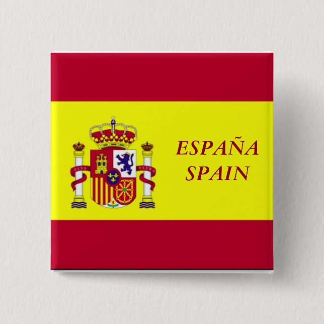 Flagge Spaniens Button (Vorderseite)