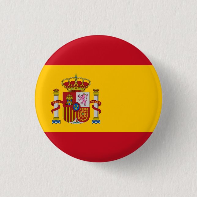 Flagge Spaniens Button (Vorderseite)