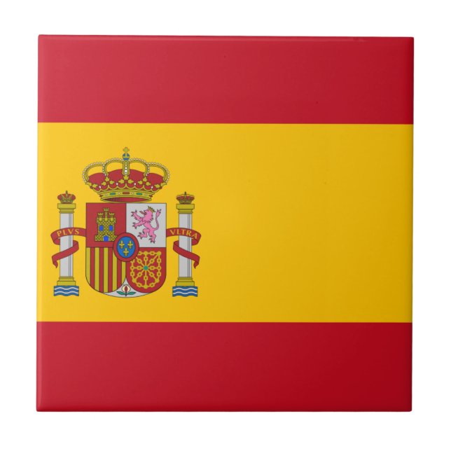 Flagge Spaniens Fliese (Vorderseite)