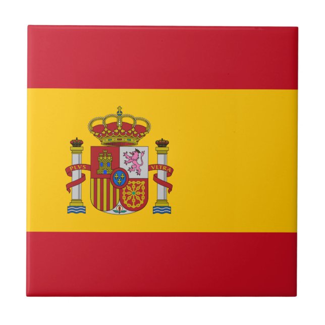 Flagge Spaniens Fliese (Vorderseite)