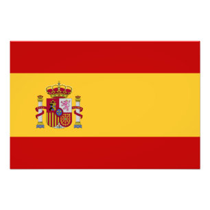 Flagge Spaniens Fotodruck