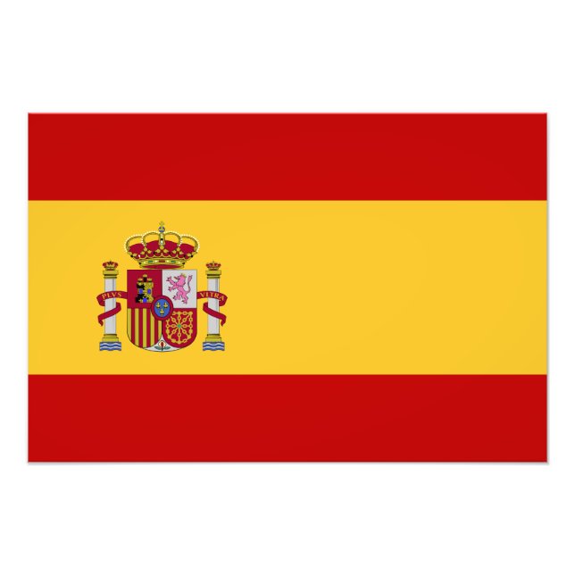 Flagge Spaniens Fotodruck (Vorne)
