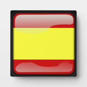 Flagge Spaniens Fotoplatte