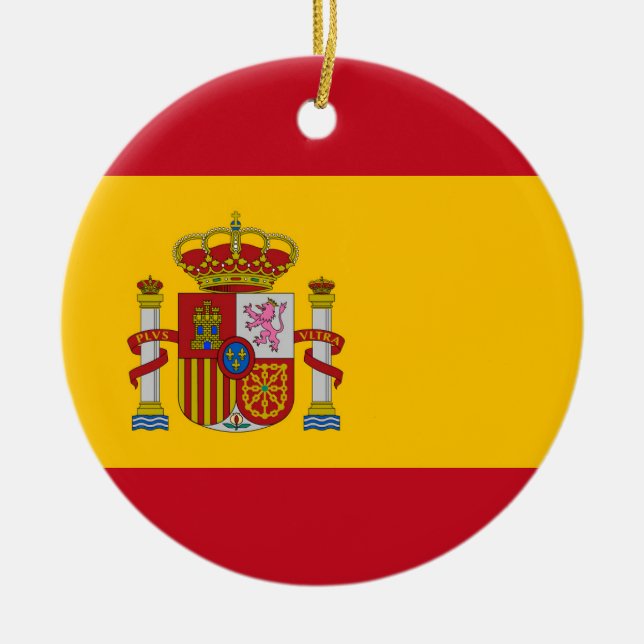 Flagge Spaniens Keramik Ornament (Vorne)