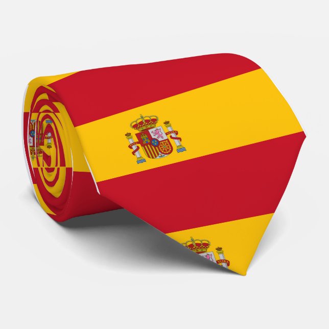 Flagge Spaniens Krawatte (Gerollt)