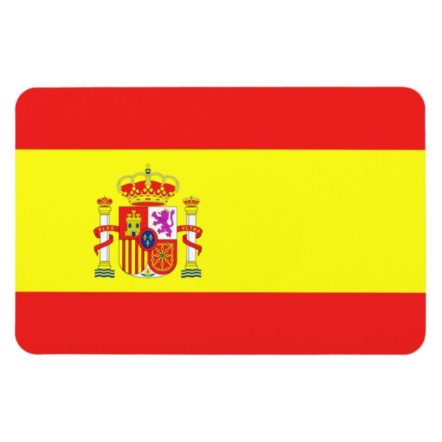 Flagge Spaniens Magnet (Horizontal)