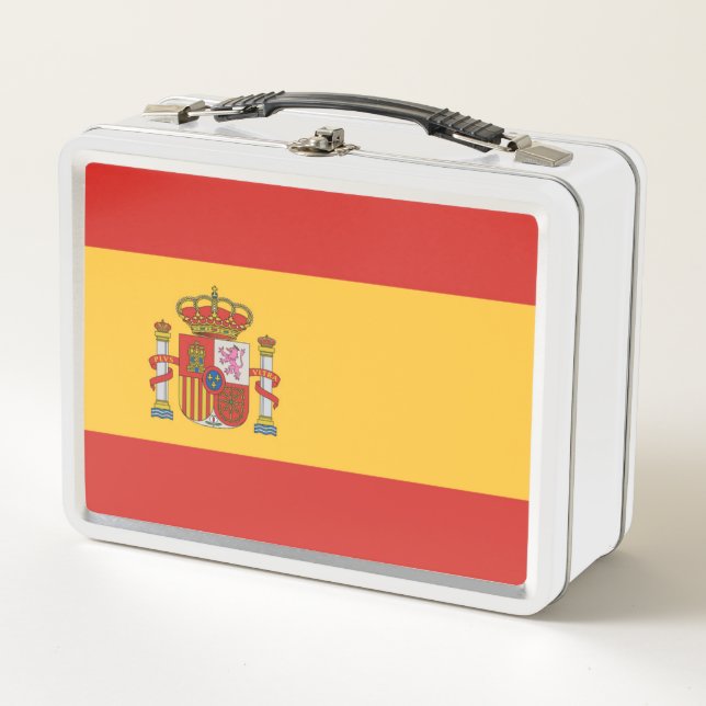 Flagge Spaniens Metall Brotdose (Vorderseite)