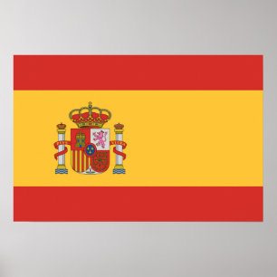 Flagge Spaniens Poster