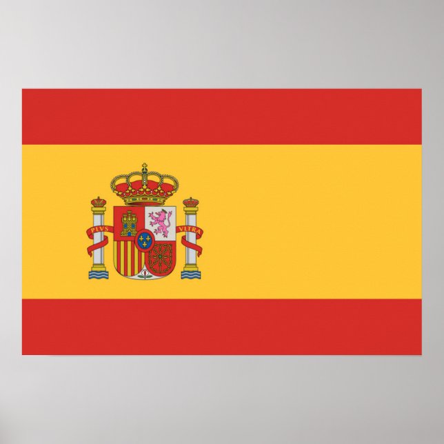 Flagge Spaniens Poster (Vorne)