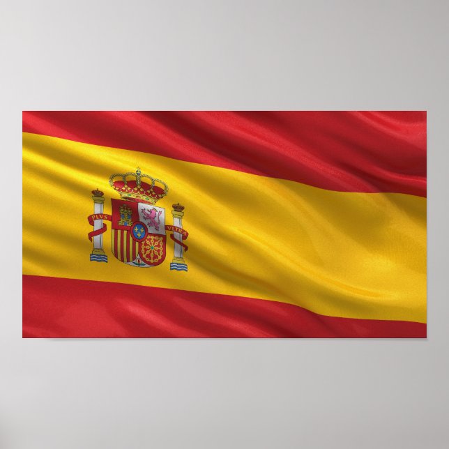 Flagge Spaniens Poster (Vorne)
