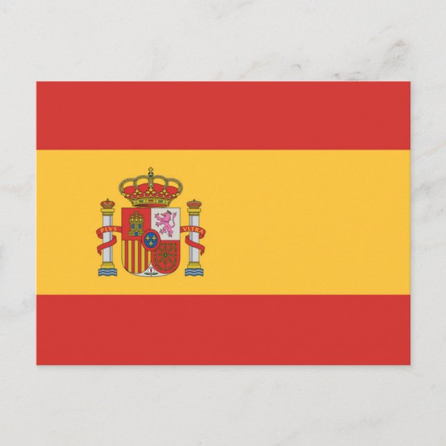 Flagge Spaniens Postkarte (Vorderseite)
