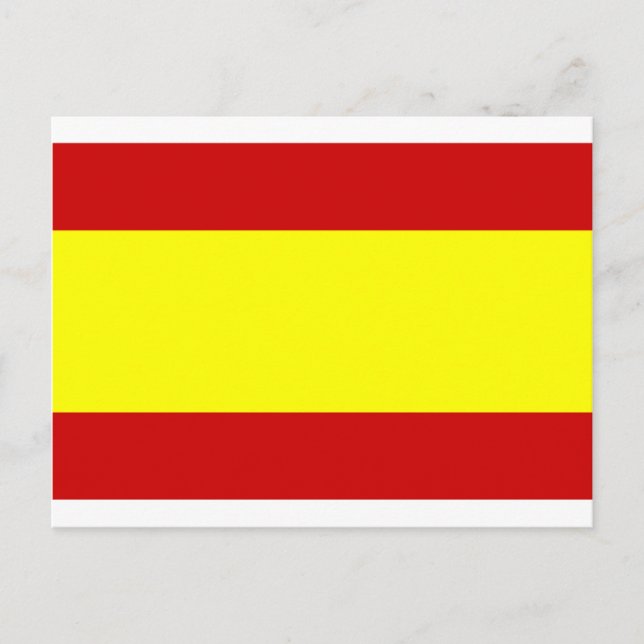 Flagge Spaniens Postkarte (Vorderseite)