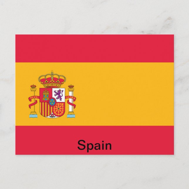 Flagge Spaniens Postkarte (Vorderseite)